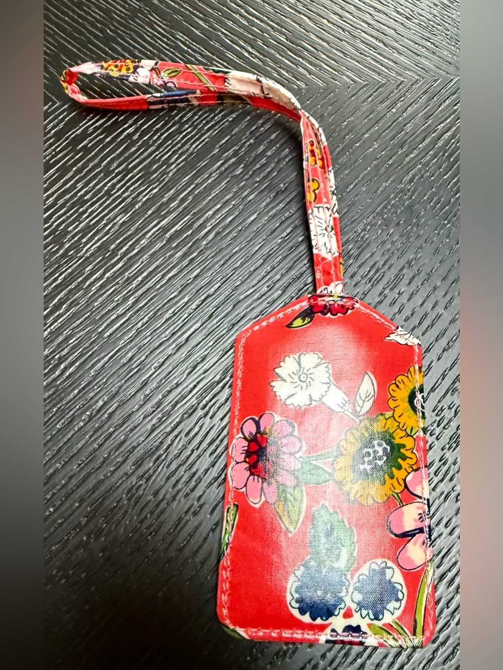 Vera Bradley Red Floral Luggage Tag